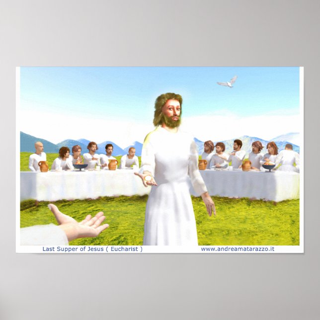 The Last Supper of Jesus ( Eucharist )  Poster (Front)