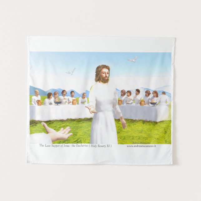 The Last Supper of Jesus - Eucharist Tapestry (Front (Horizontal))