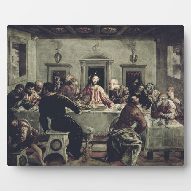 The Last Supper (oil on canvas) 2 Plaque (Front)