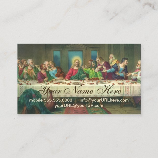 The Last Supper Originally by Leonardo da Vinci Business Card (Front)