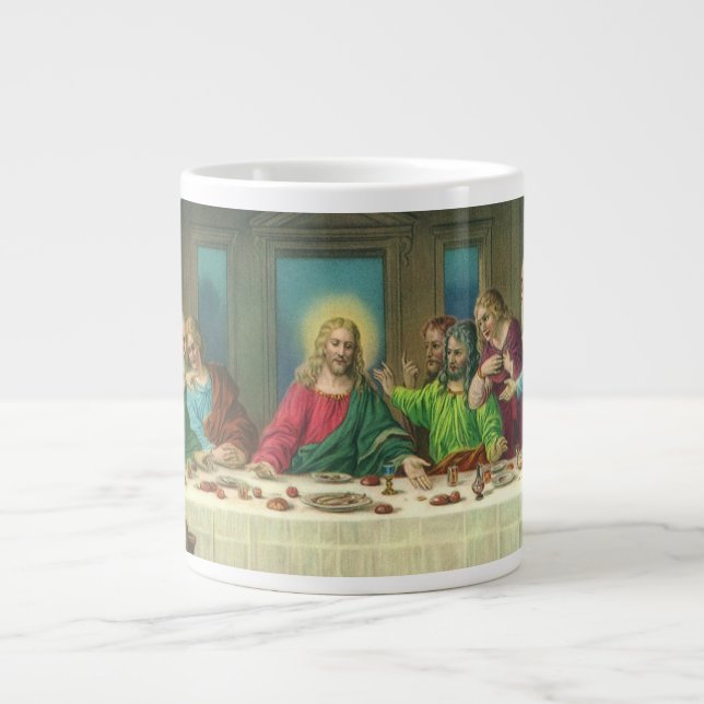 The Last Supper Originally by Leonardo da Vinci Large Coffee Mug (Front)
