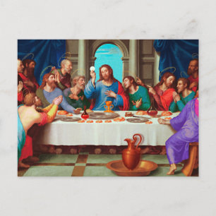 The last supper postcard