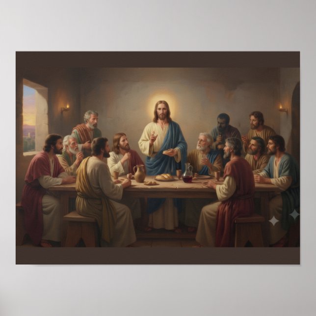 The Last Supper Poster – Jesus Christ and Disciple (Front)