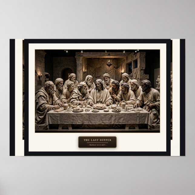 The Last Supper — Renaissance Marble Poster (Front)