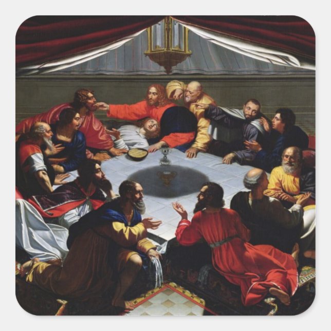 The Last Supper Square Sticker (Front)
