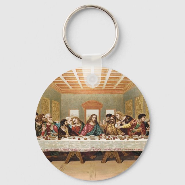 The Last Supper Vintage Art Key Ring (Front)