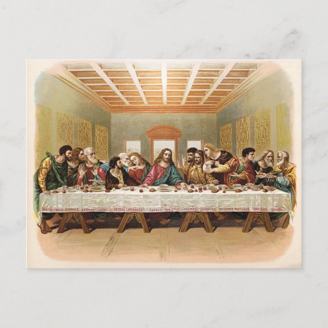 The Last Supper Vintage Art Postcard (Front)
