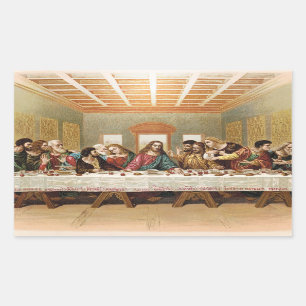 The Last Supper Vintage Art Rectangular Sticker