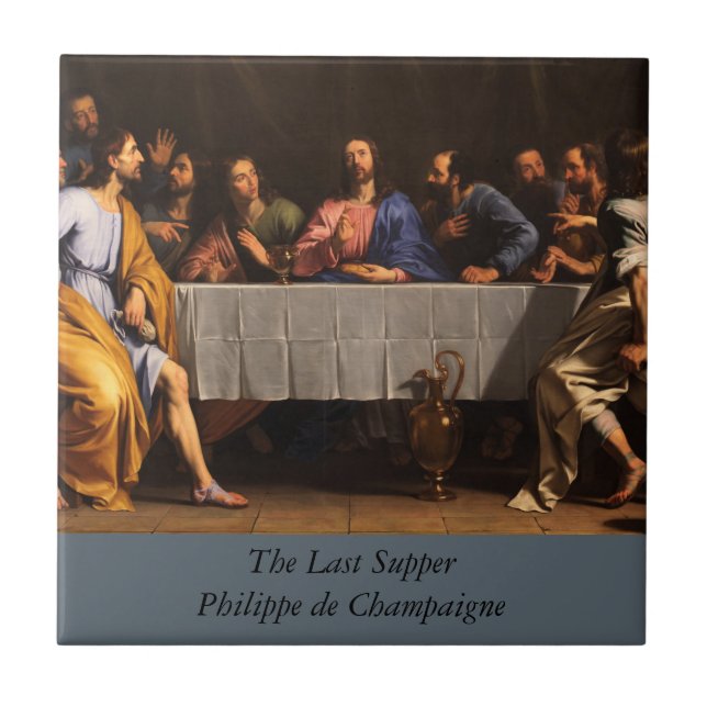 The Last Supper with Disciples Tile (Front)