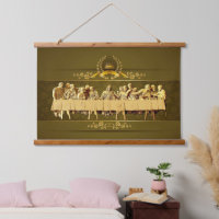 The Last Supper Wood Topped Wall Tapestry
