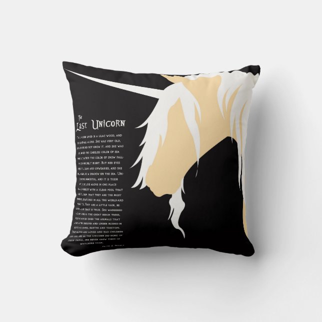 The Last Unicorn throw pillow regular (Front)