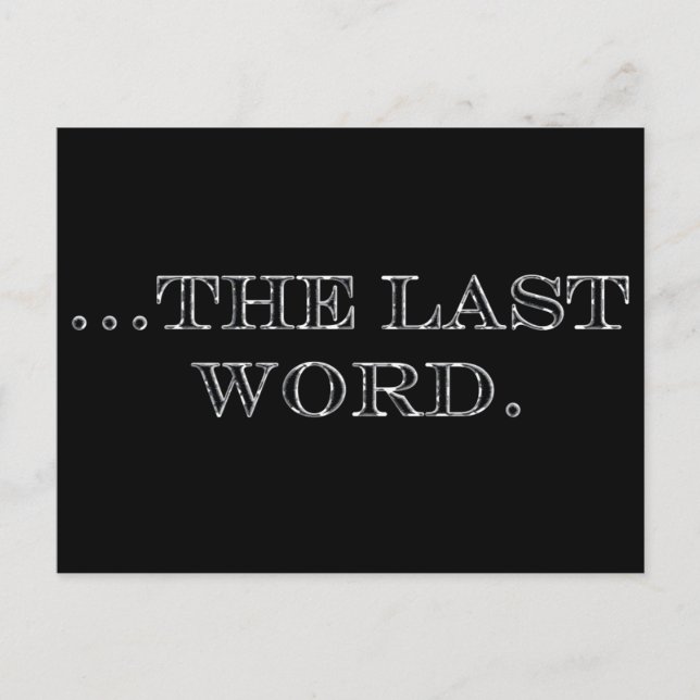 The Last Word Postcard (Front)