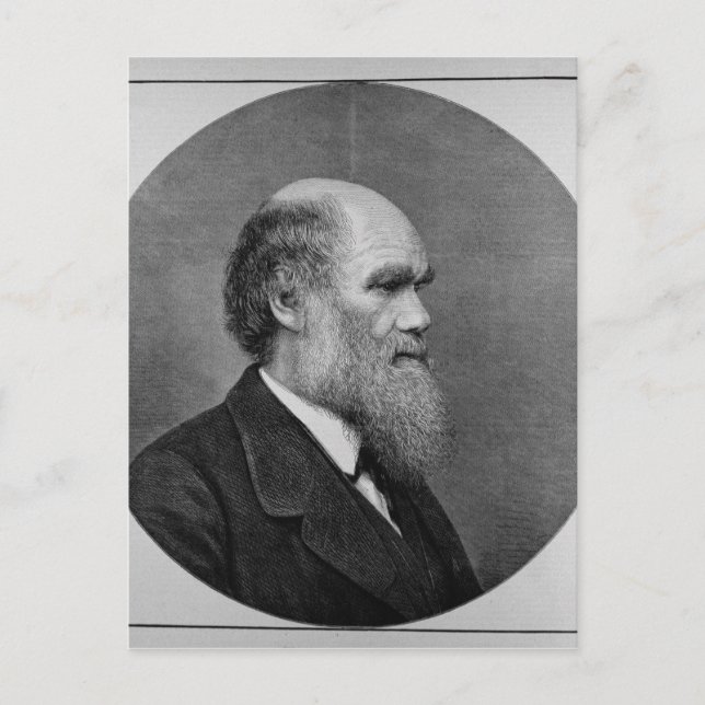 The Late Mr C. R. Darwin, FRS, LLD Postcard (Front)