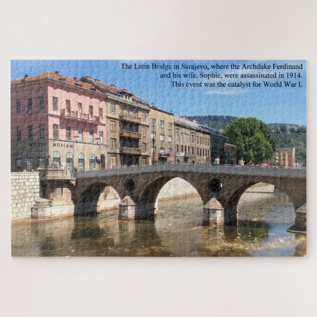 The Latin Bridge Sarajevo Bosnia Large Jigsaw Puzzle (Horizontal)