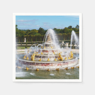The Latona Fountain in the gardens of Versailles Napkin