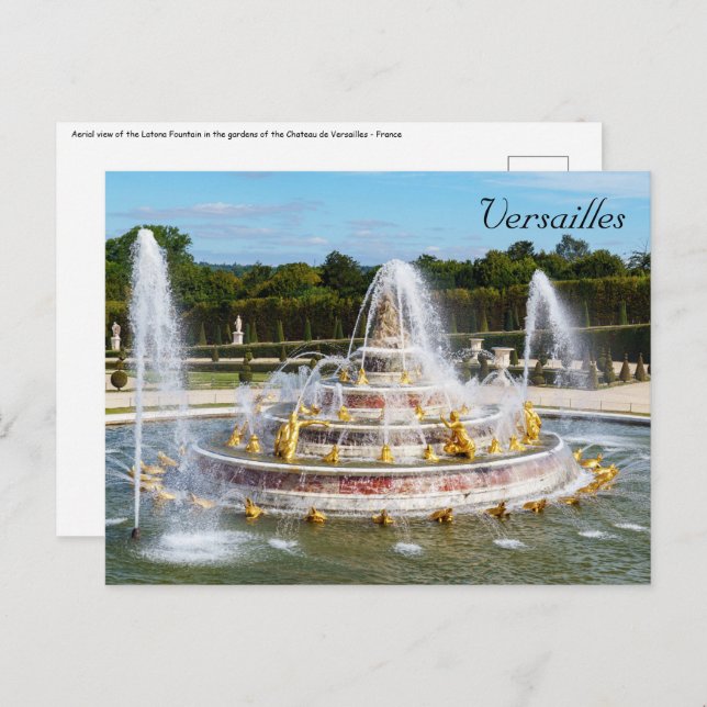 The Latona Fountain in the gardens of Versailles Postcard (Front/Back)