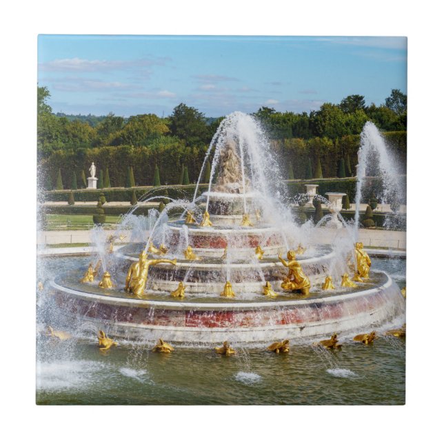 The Latona Fountain in the gardens of Versailles Tile (Front)