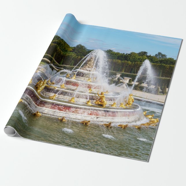 The Latona Fountain in the gardens of Versailles Wrapping Paper (Unrolled)