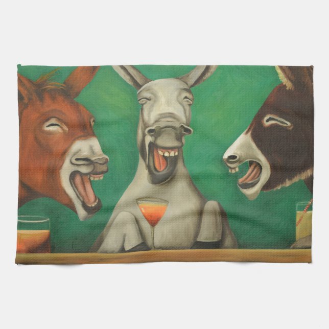 The Laughing Donkeys Tea Towel (Horizontal)