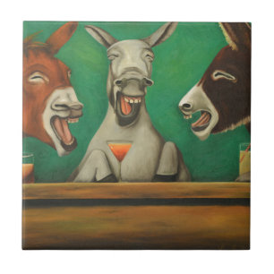 The Laughing Donkeys Tile