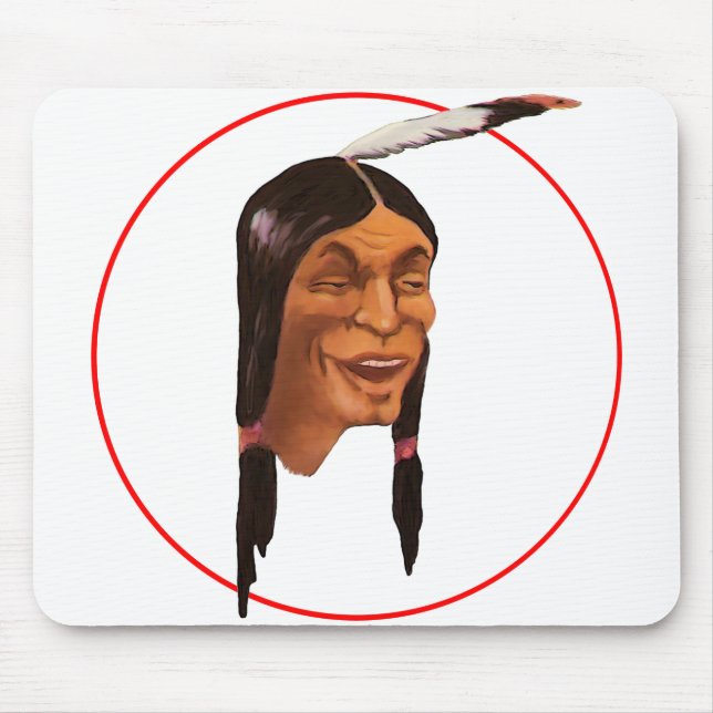 The Laughing Indian Mouse Mat (Front)