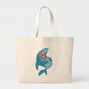 The Laughing Shark cartoon beach bag