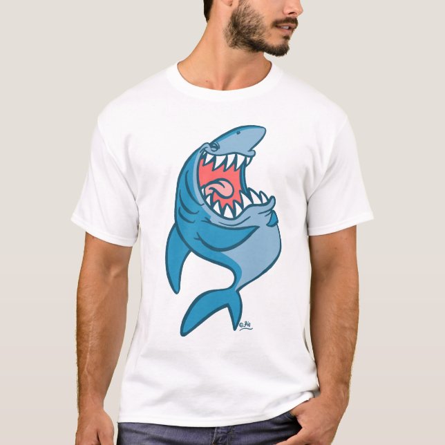 The Laughing Shark cartoon T-shirt (Front)
