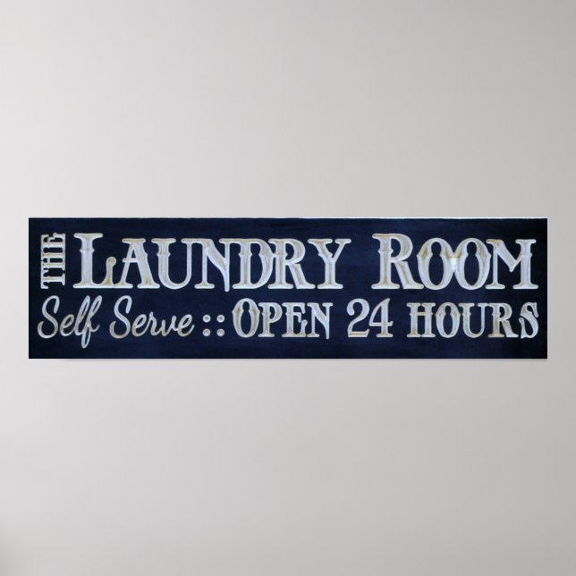 The laundry room sign poster (Front)