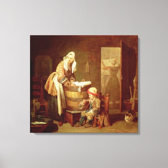 The Laundry Woman Canvas Print (Front)