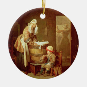 The Laundry Woman Ceramic Tree Decoration