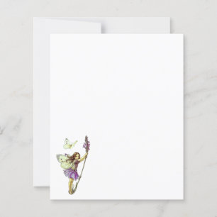 “The Lavender Fairy” Stationery and Envelope 