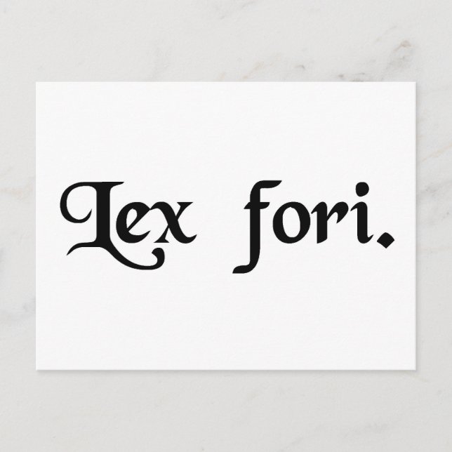 The law of the forum. postcard (Front)