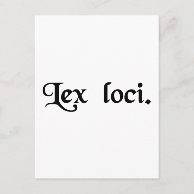 The law of the place. postcard (Front)