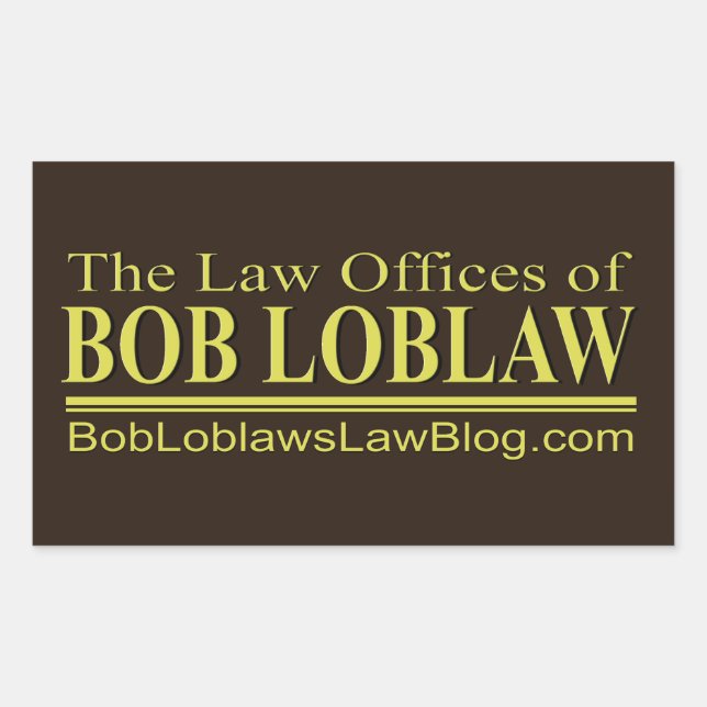 The Law Offices of BOB LOBLAW Rectangular Sticker (Front)
