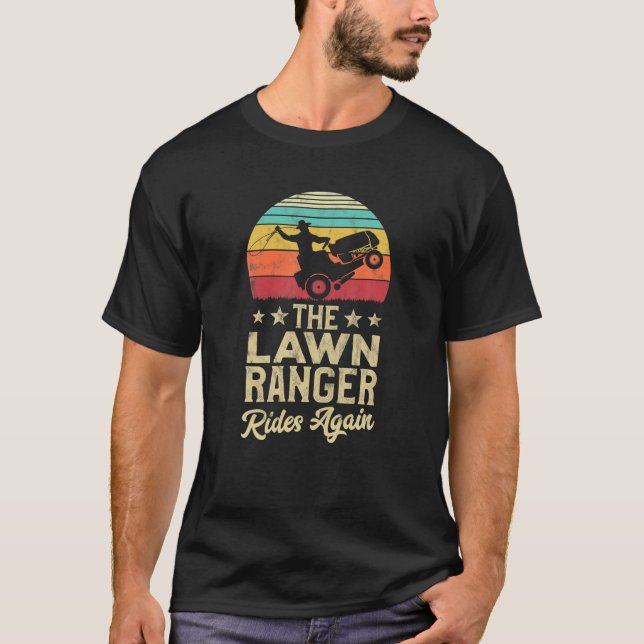 The Lawn Ranger - Vintage - Lawn Mowing T-Shirt (Front)