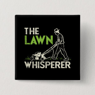 The Lawn Whisperer 15 Cm Square Badge