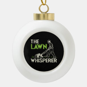 The Lawn Whisperer Ceramic Ball Christmas Ornament