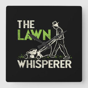 The Lawn Whisperer Square Wall Clock