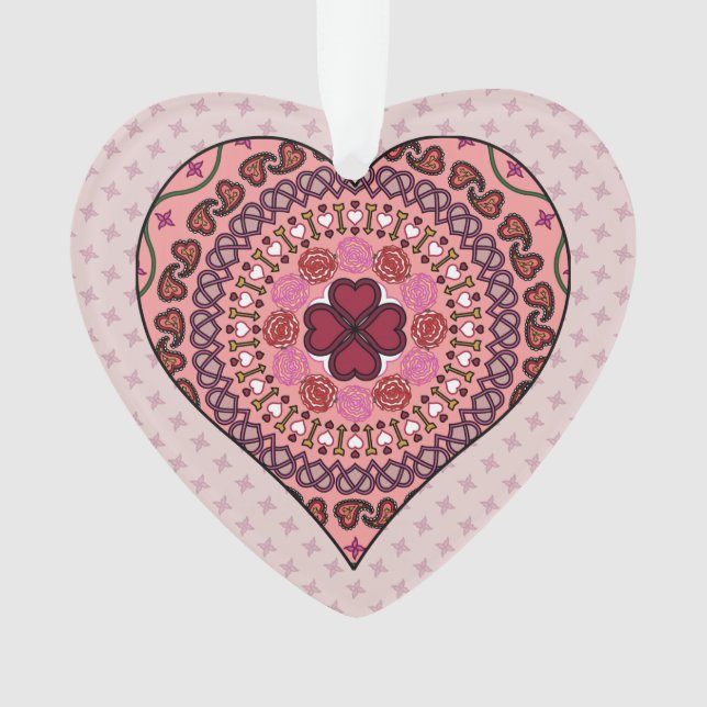 The Layers of the Heart Acrylic Ornament (Front)
