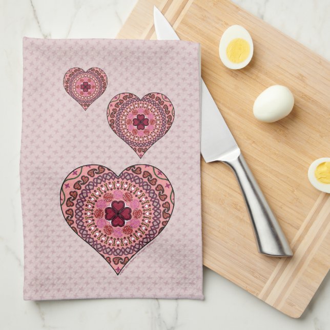The Layers of the Heart Hand Towel (Quarter Fold)