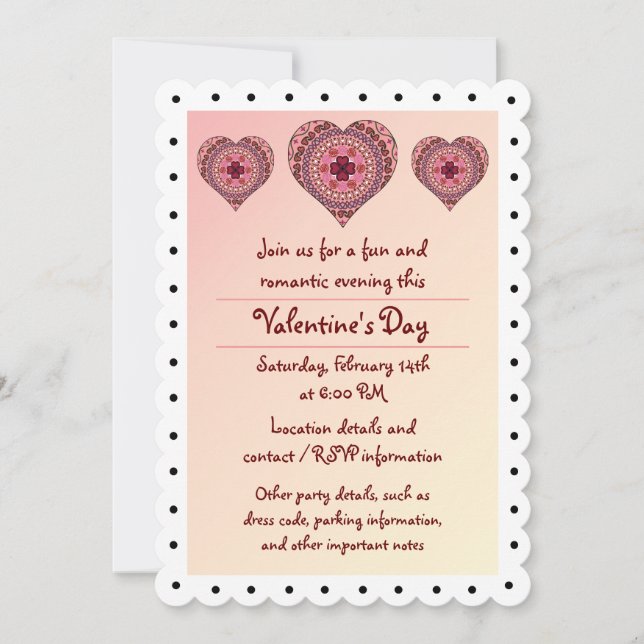 The Layers of the Heart Party Invitation (Front)