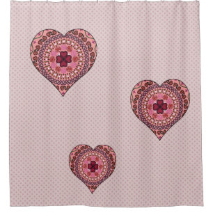 The Layers of the Heart Shower Curtain