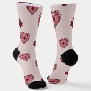 The Layers of the Heart Socks