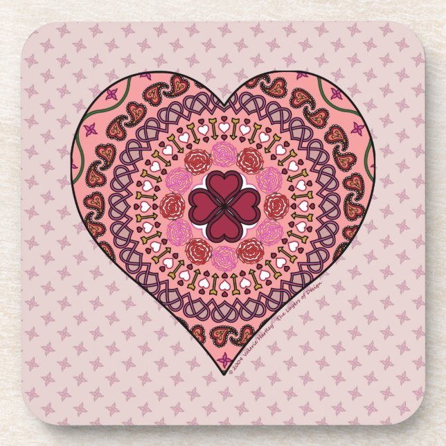 The Layers of the Heart Square Coaster (Front)