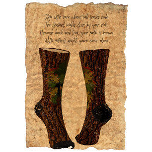 The Leafy Sentinel: Green Man Socks
