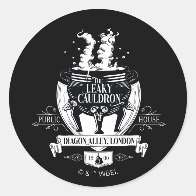 THE LEAKY CAULDRON™ Shop Graphic Classic Round Sticker (Front)