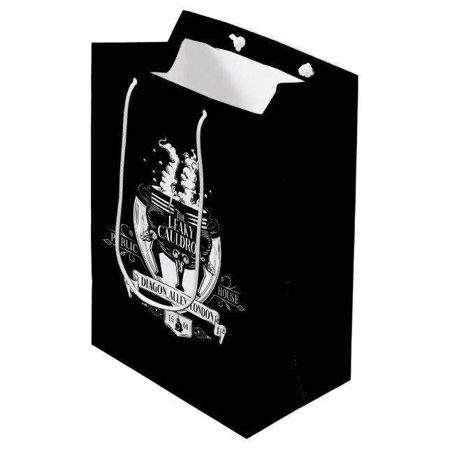 THE LEAKY CAULDRON™ Shop Graphic Medium Gift Bag (Front Angled)