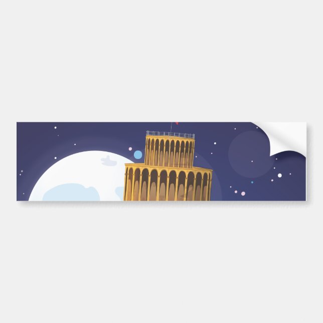 The Leaning Tower of Pisa Bumper Sticker (Front)