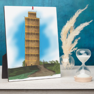 The Leaning tower of Pisa, Italy Plaque