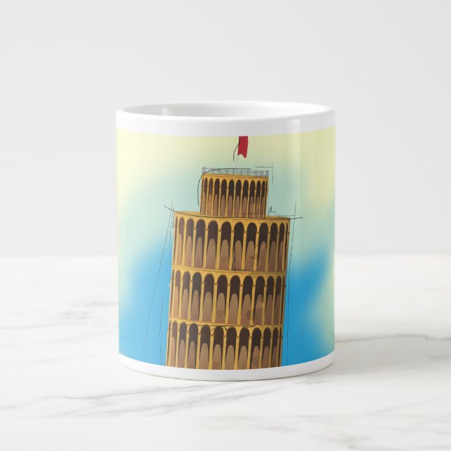 The Leaning Tower of Pisa Large Coffee Mug (Front)